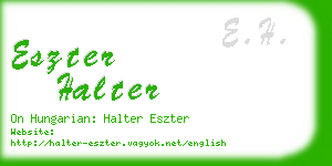 eszter halter business card